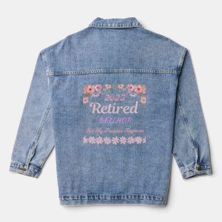 Retired 2023 Bellhop retirement for women  Denim Jacket