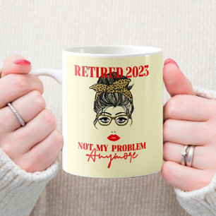 Retired 2023 Retirement Women Face Lip Sunglasses  Coffee Mug