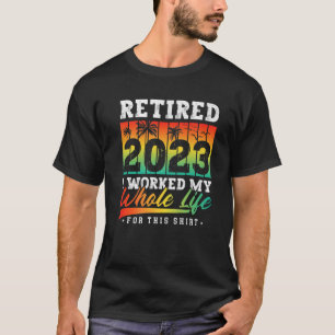 Retired 2023 Sunset Vintage Retirement Gifts Men H T-Shirt