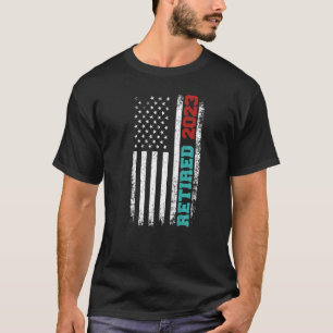 Retired 2023 Vintage American Flag   T-Shirt