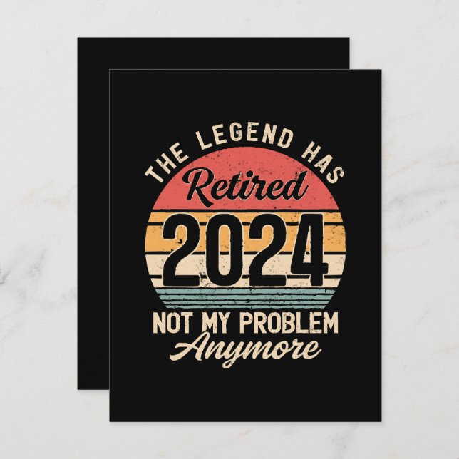 Retired 2024 Not My Problem Anymore Enclosure Card (Front/Back)