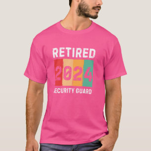Retired 2024 Security Guard Vintage Retro Retireme T-Shirt