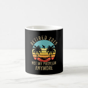 Retired 2025 Funny Vintage Retirement Humor Gifts Coffee Mug