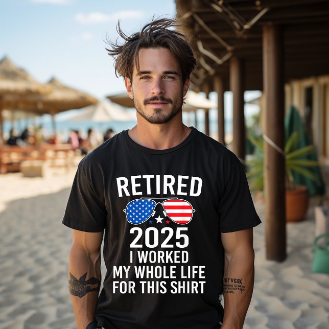 Retired 2025 Not My Problem Anymore American Flag T-Shirt (Creator Uploaded)