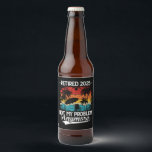Retired 2025 Not My Problem Anymore Retirement Beer Bottle Label<br><div class="desc">The "Retired 2025 Not My Problem Anymore Retirement" brings a humourous twist to celebrating retirement for men and women. This playful design marks the milestone of stepping into a new, relaxed chapter of life with a touch of fun. Perfect for those retiring in 2025, this design lets you embrace retirement...</div>