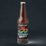 Retired 2025 Not My Problem Anymore Retirement Beer Bottle Label<br><div class="desc">The "Retired 2025 Not My Problem Anymore Retirement" brings a humourous twist to celebrating retirement for men and women. This playful design marks the milestone of stepping into a new, relaxed chapter of life with a touch of fun. Perfect for those retiring in 2025, this design lets you embrace retirement...</div>