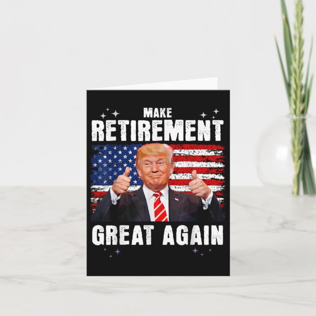 Retired 2025 Retirement 2025 Retiring 2025 Trump Card (Front)