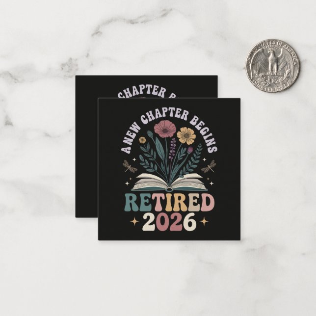 Retired 2026 A New Chapter Begins Card (Front/Back In Situ)