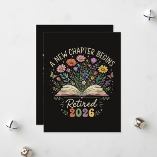 Retired 2026 A New Chapter Begins Retirement Holiday Card