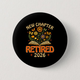 Retired 2026 New Chapter Vintage Boho Floral Retir 6 Cm Round Badge