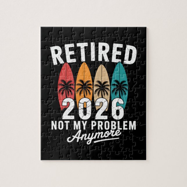 Retired 2026 Not My Problem Anymore Hawaii Palm    Jigsaw Puzzle (Vertical)