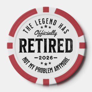 Retired 2026 not My Problem Anymore Vintage Retro Poker Chips