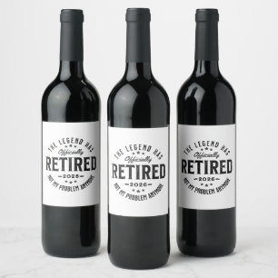 Retired 2026 not My Problem Anymore Vintage Retro Wine Label