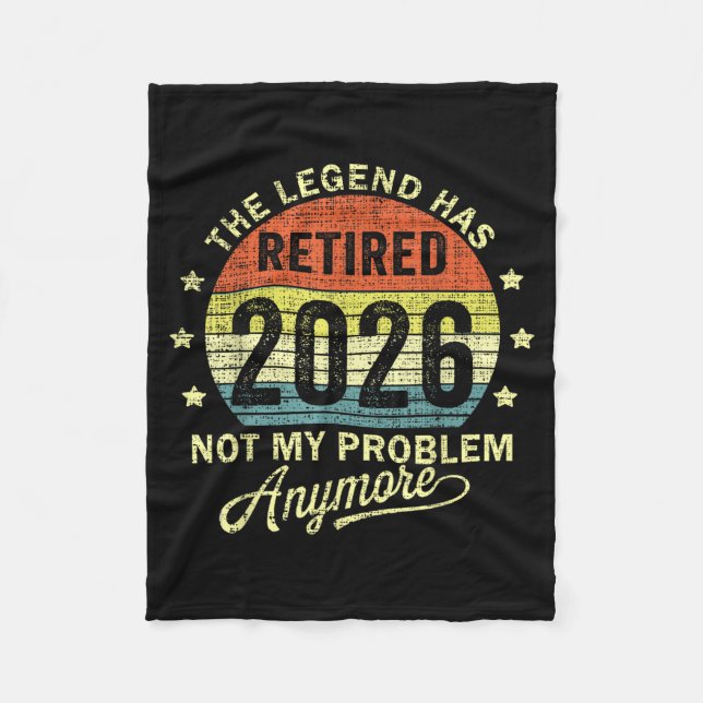 Retired 2026 Retirement 2026  Fleece Blanket (Front)