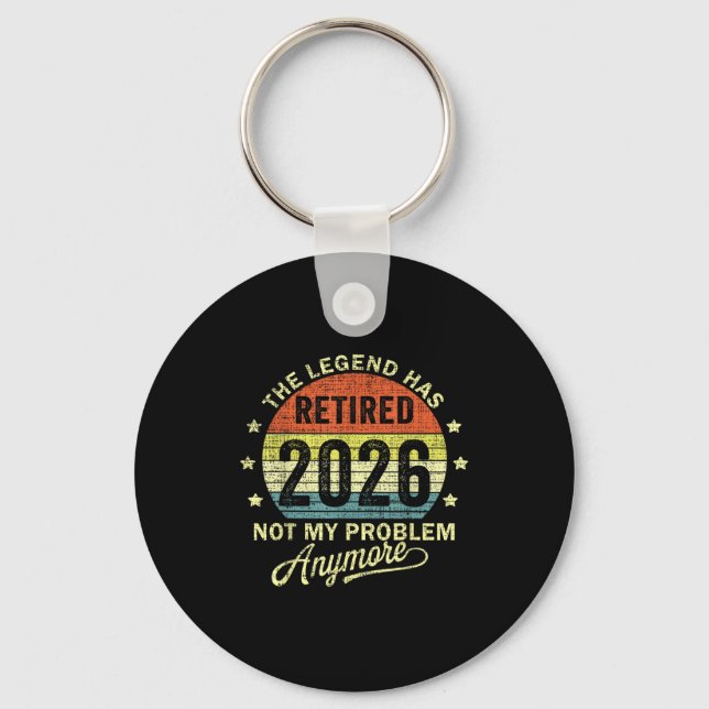 Retired 2026 Retirement 2026  Key Ring (Front)