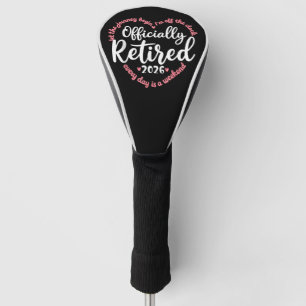 Retired 2026 Retirement Heart Love Celebration Golf Head Cover