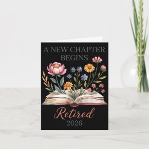 Retired 2026 teacher women a new chapter begins card