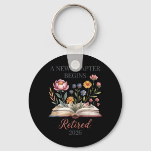 Retired 2026 Teacher Women A New Chapter Begins Key Ring