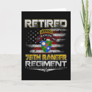 Retired 75th Ranger Regiment Veteran Patriotic Dad Card