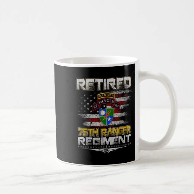 Retired 75th Ranger Regiment Veteran Patriotic Dad Coffee Mug (Right)