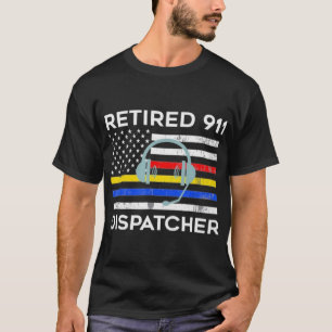 Retired 911 Dispatcher Flag T-Shirt