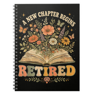 Retired A New Chapter Begins Retro Floral Book