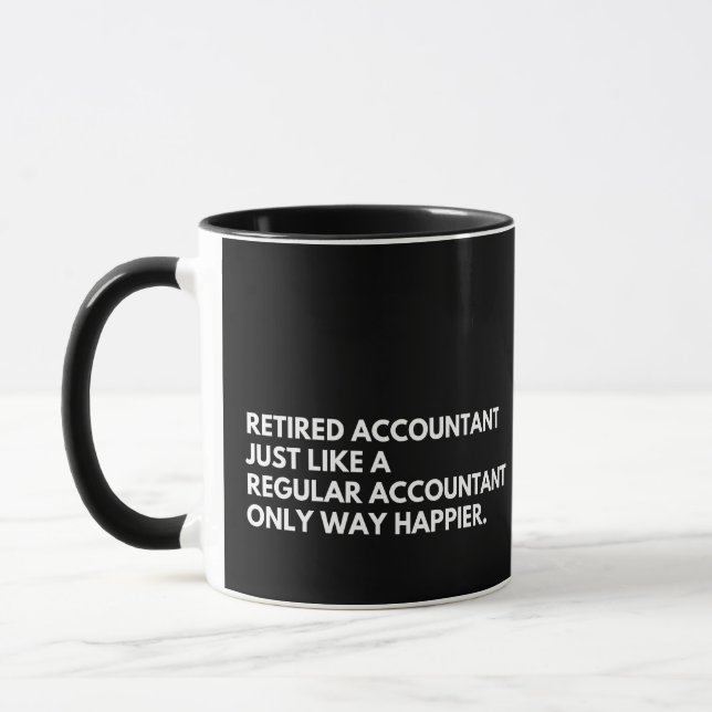 Retired Accountant Funny Retirement Mug (Left)