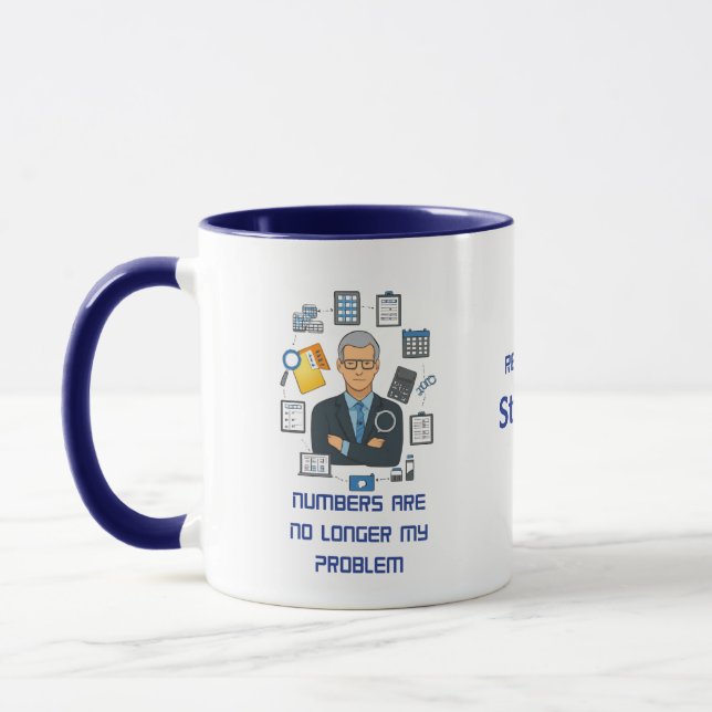 Retired Accountant Mug – Funny Retirement Gift  (Left)