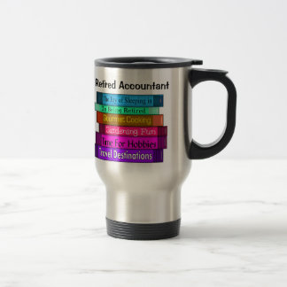 Retired Accountant Mug Stack of Books Design