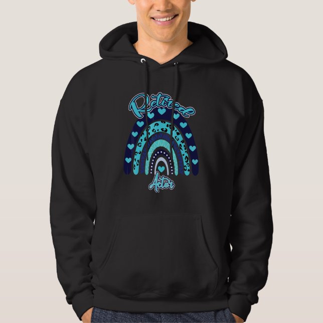 Retired actor boho rainbow Retro Hoodie (Front)