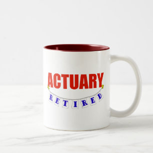 RETIRED ACTUARY Two-Tone COFFEE MUG