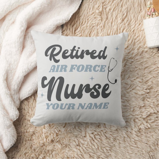 Retired Air Force Nurse Retirement Cushion (Blanket)