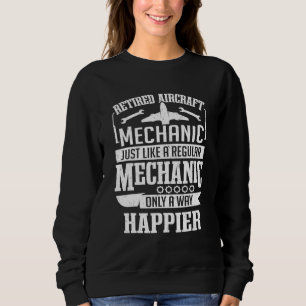 Retired Aircraft Mechanic Men Aeroplane Aviation T Sweatshirt