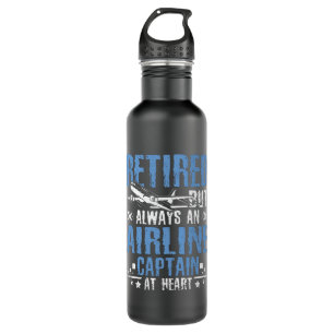 Retired airline captain 710 ml water bottle