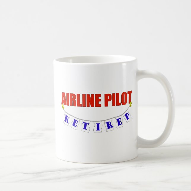 RETIRED AIRLINE PILOT COFFEE MUG (Right)