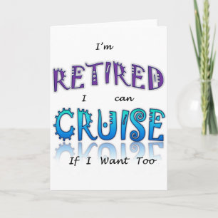 Retired and Cruising Fun in The Sun Holiday Card