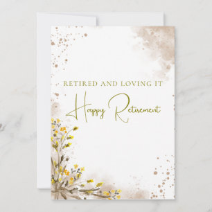 Retired and Loving It Elegant Retirement Gift Card