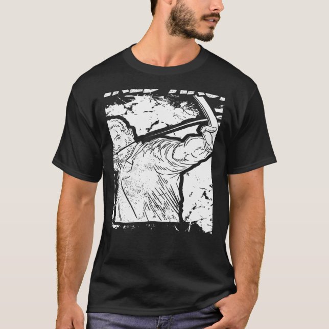 Retired Archer  Bowman Bow Archer Archery Granddad T-Shirt (Front)
