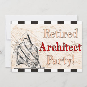 Retired Architect Party Invitations