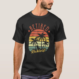 Retired Archivist Retro Vintage For Men Dad T-Shirt
