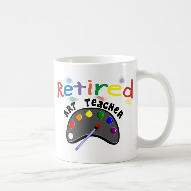 Retired Art Teacher Cards & Gifts Coffee Mug (Right)