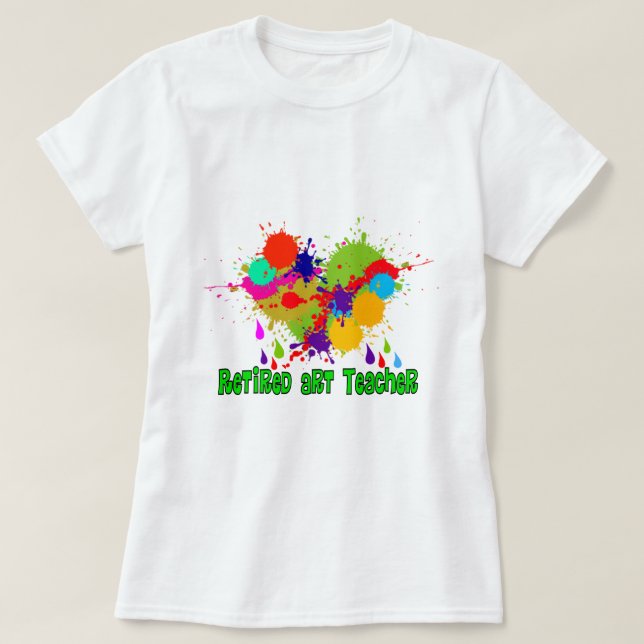 Retired Art Teacher Gifts T-Shirt (Design Front)