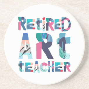 Retired Art Teacher Teaching Retirement Gift Coaster