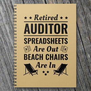 Retired Auditor Funny Retirement Notebook