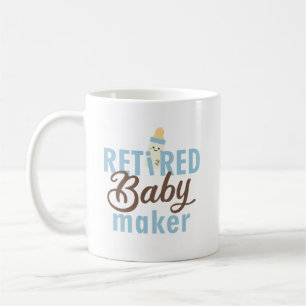 Retired Baby Maker Funny Vasectomy Modern Cute Coffee Mug