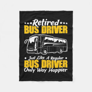 Retired Bus Driver Fleece Blanket