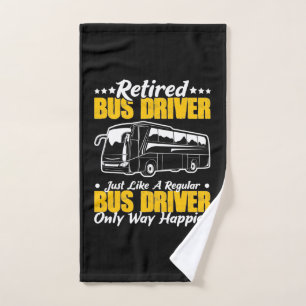 Retired Bus Driver Hand Towel