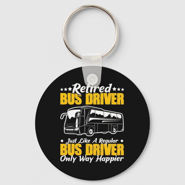 Retired Bus Driver Key Ring (Front)