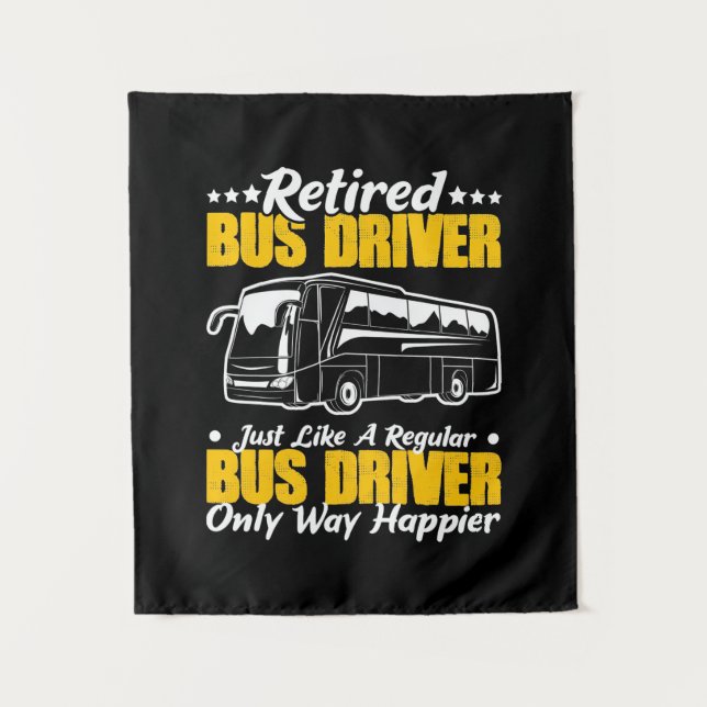 Retired Bus Driver Tapestry (Front)