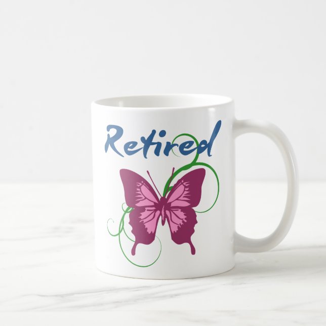 Retired (Butterfly) Coffee Mug (Right)